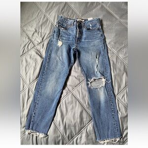 Levis Womens Wedgie Jeans Distressed and frayed hem